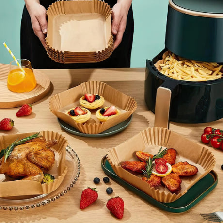 Disposable Air fryer Liner 10 Inch Square (Pack of 4)