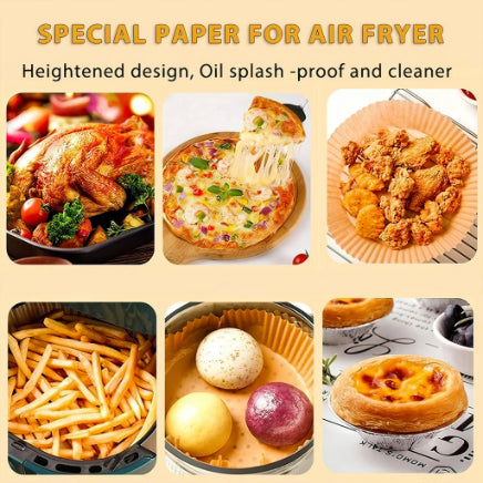 Disposable Air fryer Liner 10 Inch Round (50pcs Pack of 4)