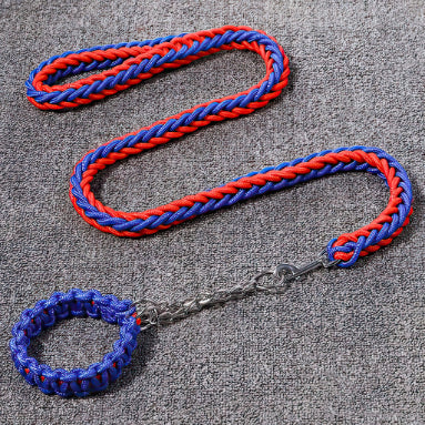 Heavy Duty Pet Leash with collar with smart Opening For Large Breed
