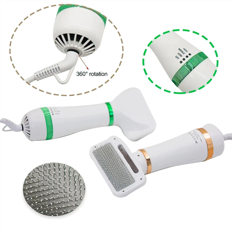 2 In 1 Pet Hair Brush with Dryer with Slicker Brush