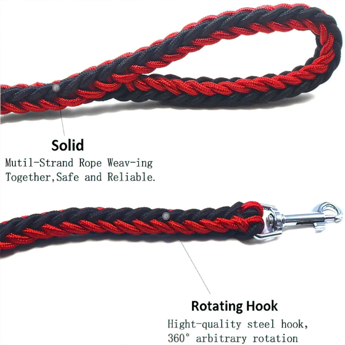 Heavy Duty Pet Leash with collar with smart Opening For Large Breed