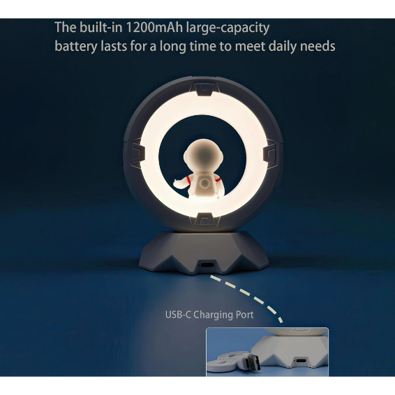 Rechargeable Children Astronaut Led Table Lamp Home Touch Dimmable Eye Table Lamp For Bedroom