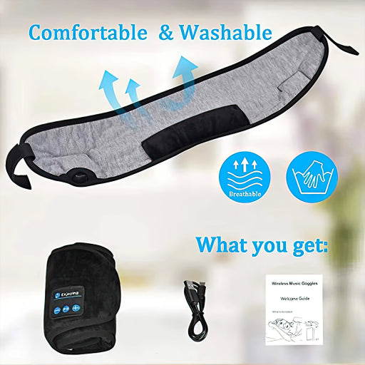 Smart Sleeping mask Eye blind with Bluetooth Speaker for Travel