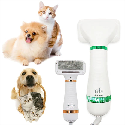 2 In 1 Pet Hair Brush with Dryer with Slicker Brush
