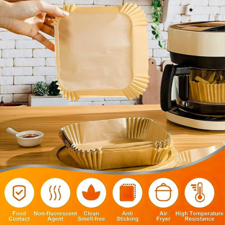 Disposable Air fryer Liner 10 Inch Square (Pack of 4)