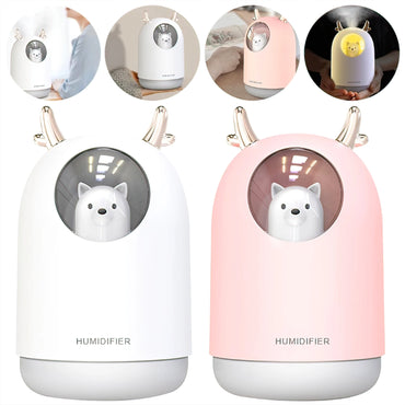 Cat Shape Humidifier Usb Chargeable cute Desk Aromatic Humidifier with Nightlight