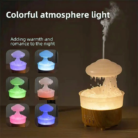 Cloud  Humidifier with Raindrop with Remote