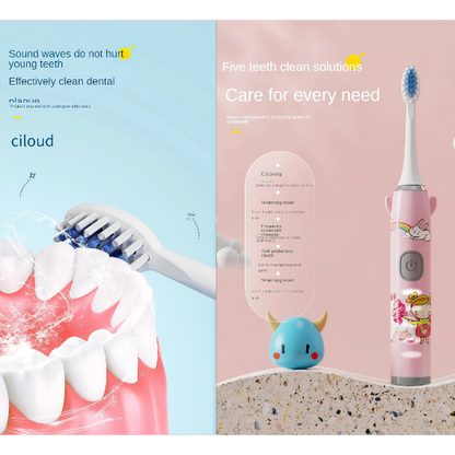 Child Electric Toothbrush with 5 Cleaning Mode Soft Bristle